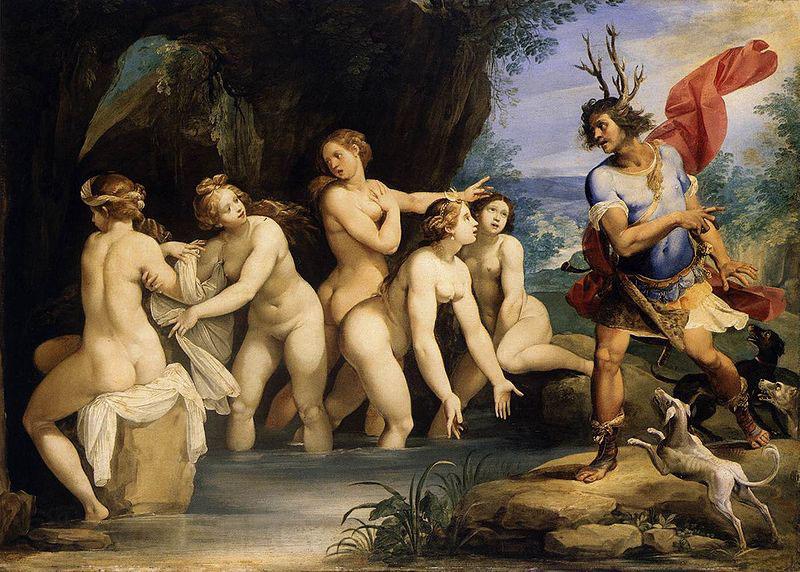 GIuseppe Cesari Called Cavaliere arpino Diana and Actaeon Spain oil painting art